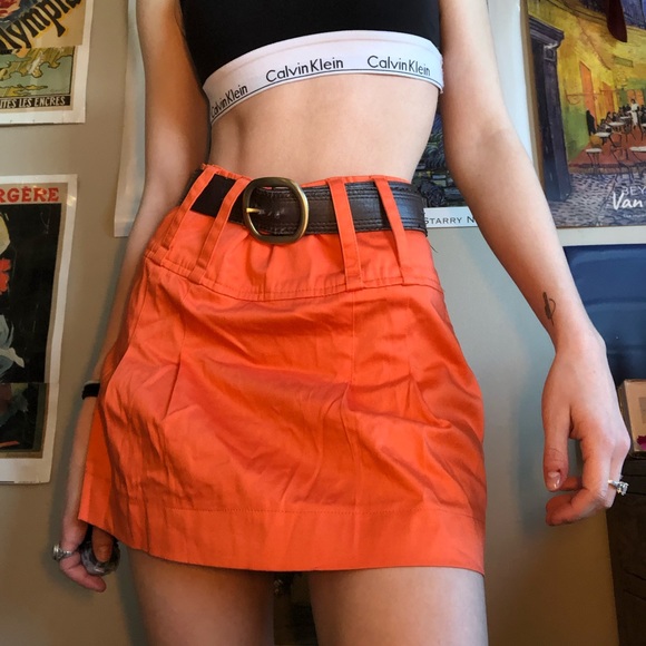 Orange mini skirt - Picture 5 of 10